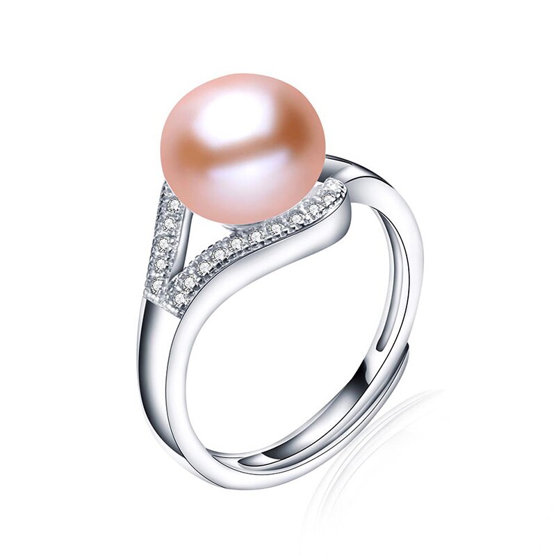 Slovmi Parel Sieraden Zilveren Natuurlijke Zoetwater Wit Paars Geel Kleuren Parel Vrouwen Ring Wedding Party Accessoires: Golden Orange