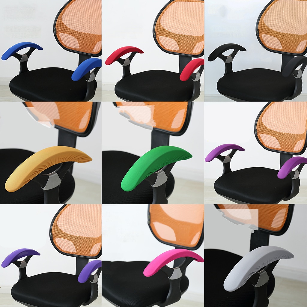 Et par stretchy kontor datamaskin stol arm dekker svingbare beskyttelses deksler maskinvaskbare armstøtte slipcovers