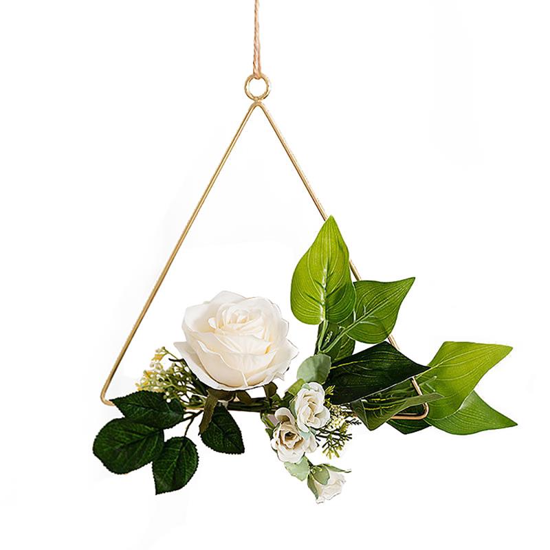 Criativo tapeçarias de parede ins vento ferro metal flor quadro parede-montado banquete decoração simulação flor casa pingente: 05