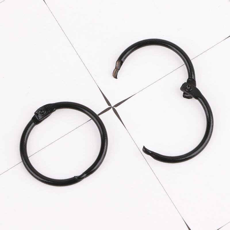 10pcs Metal Loose Leaf Binder Ring Book Hoops DIY Albums School Office Supplies Craft 30mm