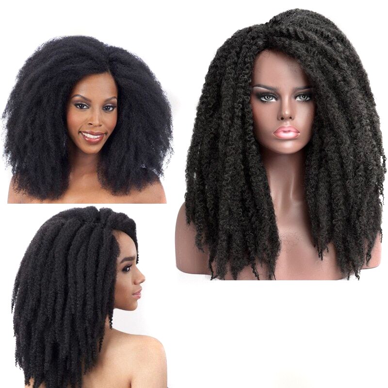 18 Inch Ombre Marley Braids Crochet Hair Bulk Twist Box Ombre Afro Synthetic Jumbo Braiding Hair Extensions For Black Women
