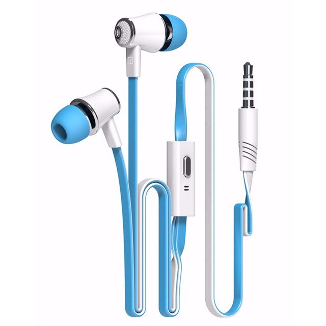 DISOUR Super Bass 3.5mm In Ear Stereo Earphones Volume Control Headset JM21 Earphone With Microphone For Xiaomi Huawei Phone PC: Blue