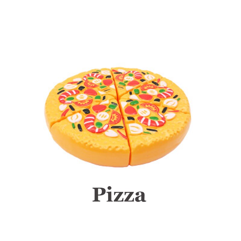 53pcs/lot Children Pretend Role Play House Toy Cutting Fruit Plastic Vegetables Food Kitchen Baby Classic Kids Educational Toys: Pizza