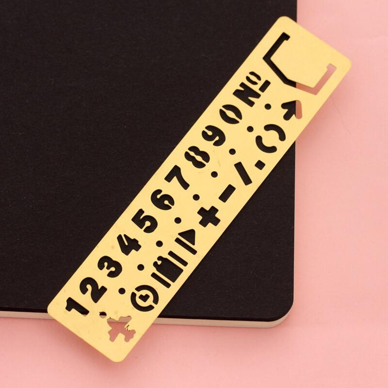 Gold color Number&Alphabet&Pattern Ruler Drawing T... – Vicedeal