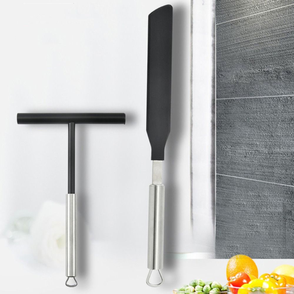 Stainless Steel Cake Spreader Non Stick With Hanging Hole French Crepe Spreader T Shape Batter Spatula Baking Tool