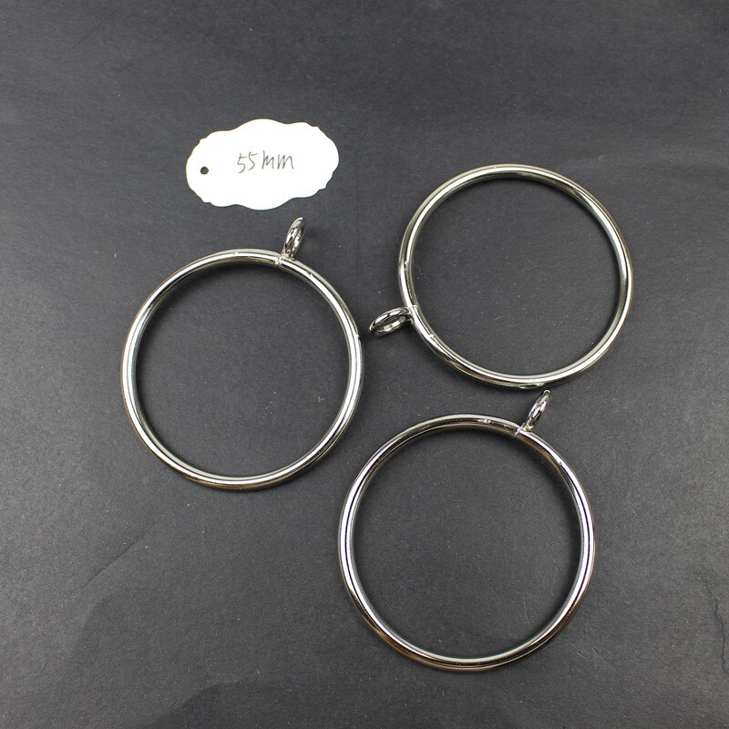 Xzjja 5 st rostfria gardintillbehör stångklämmor spår fönster duschdraperiringar hängande klämring draperiklämmor: Silver 55mm