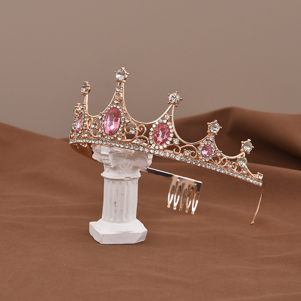 Coronas y Tiaras de cristal de princesa Reina, Tiara de corona barroca Vintage para mujer, desfile de novia, diadema para graduación, accesorios para el cabello de boda
