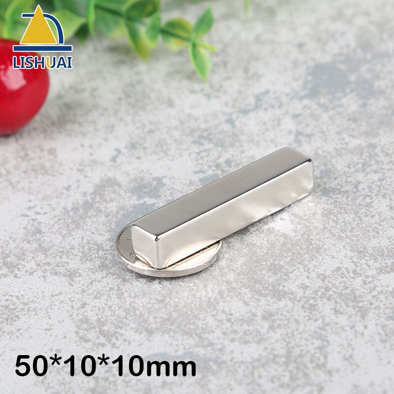 Lishuai 2 stk 50*10*10mm neodymmagnet sjældne jordarter neo magneter 50 x 10 x 10 meget kraftige blokmagneter 50mm x 10mm x 10mm
