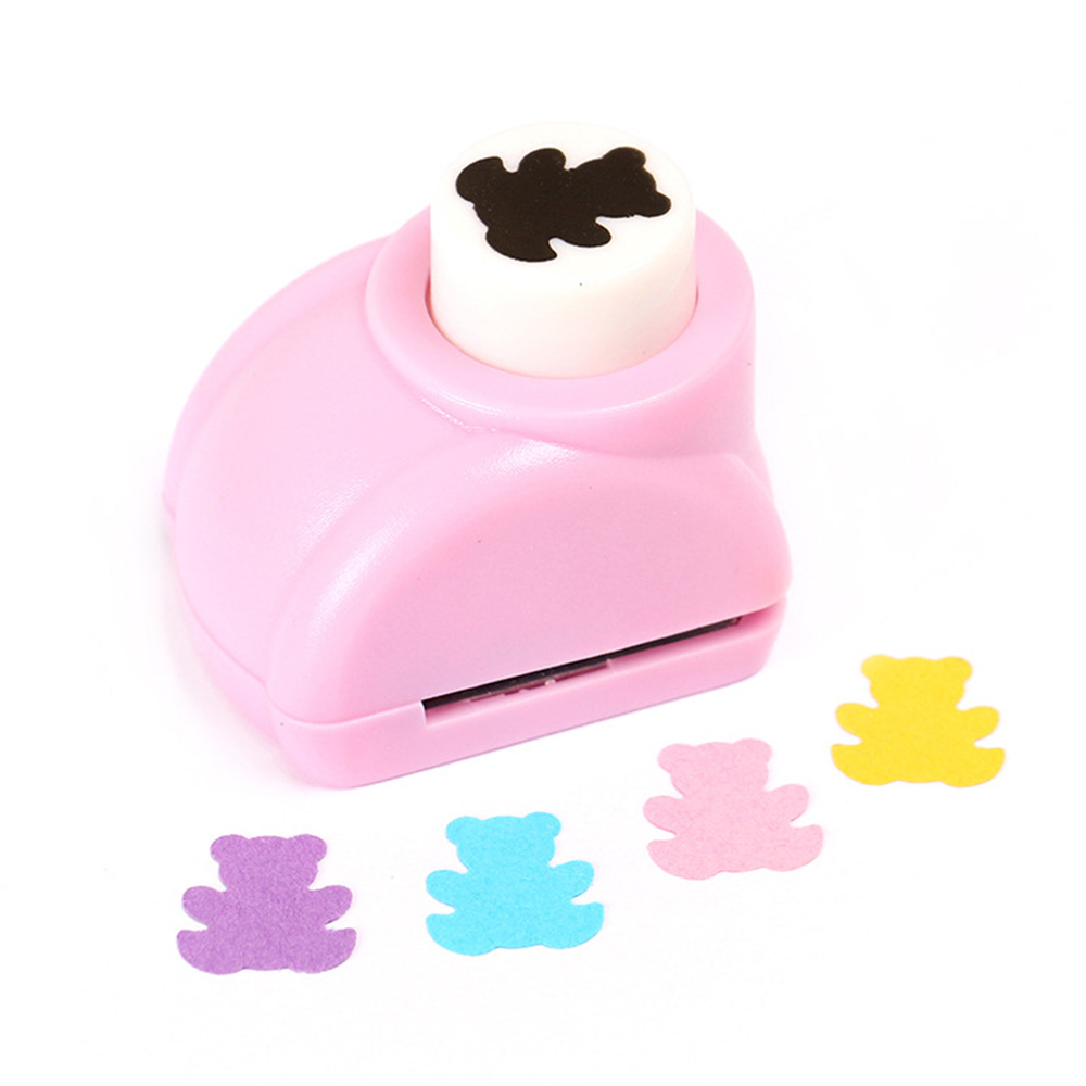 Mini DIY Stationery Kid Xmas Hand Press Album Paper Craft Punch Embosser Tree: Bear