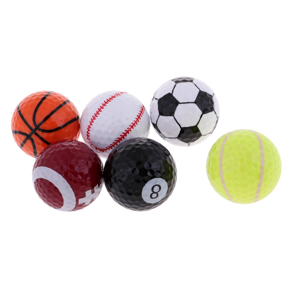 Golf Training Ball Sports Balls For Golfer Travel Pack Of 6pcs