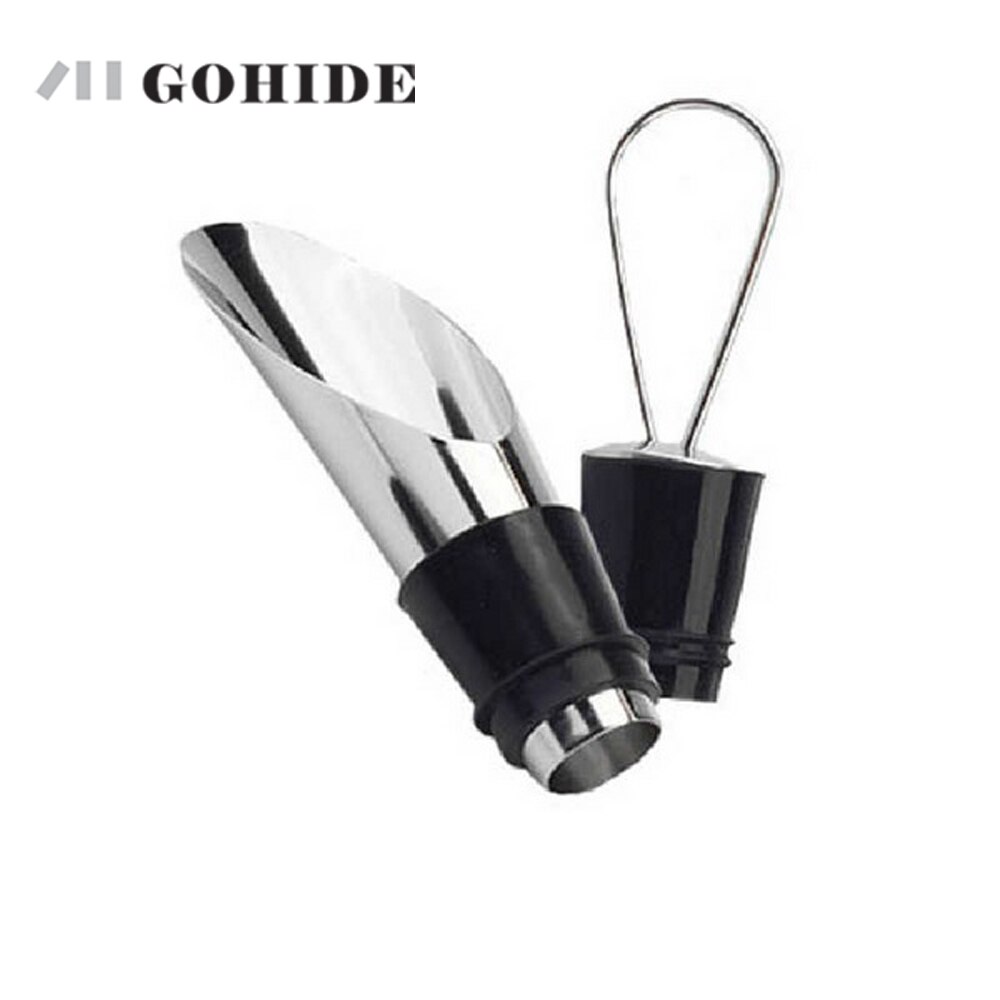 GUHD 2-in-1 Stainless Steel Liquor Bottles Wine Aerating Spout and Pourer Stopper Wine Pourer Stoppers Wine Funnel Bottle Pourer