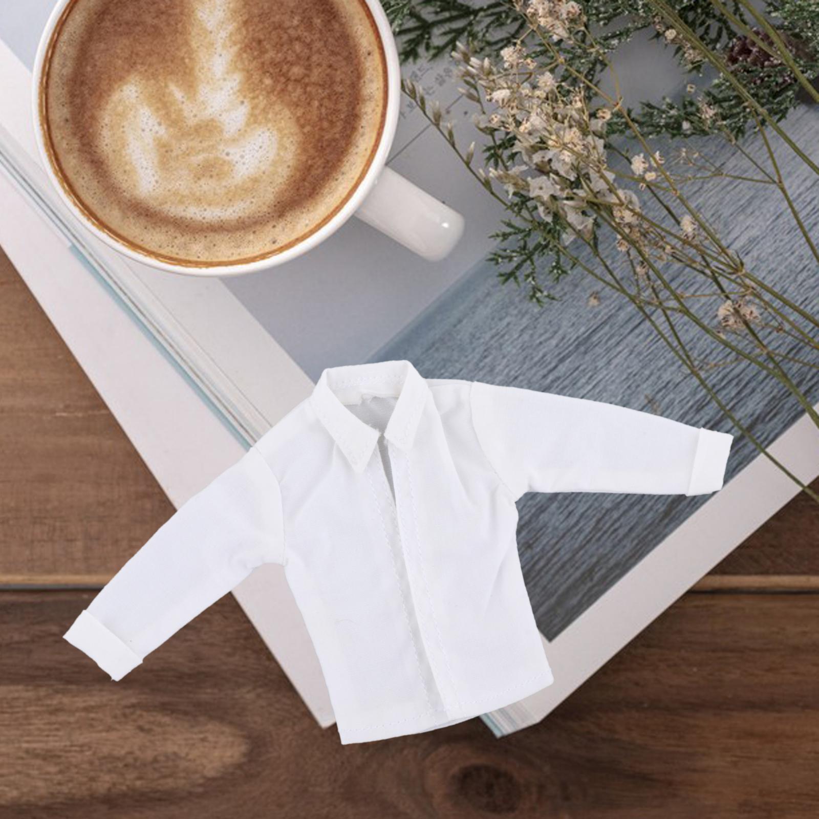 Figuras de acción a escala 1/12, camisa blanca, muñeca realista artesanal, disfraz en miniatura, ropa de figura de soldado masculino, 6 pulgadas