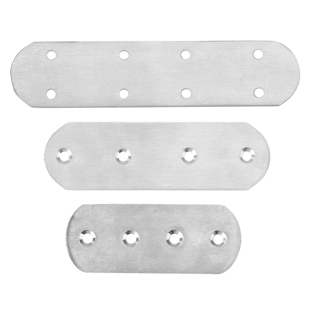 4pcs Stainless Steel Corner Brackets Furniture Fastener Connecting Pieces Angle Iron Straight Angle Codes Anti-rust Hardware