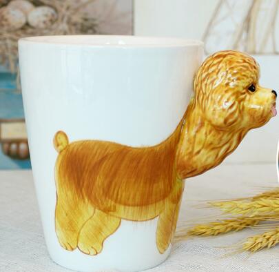 Tasse de peinture 3D d'animaux créative | Tasse en céramique tasse de café tasse de bière avec cookies 300-400ML, Copo bardak xicara amusant,: 15