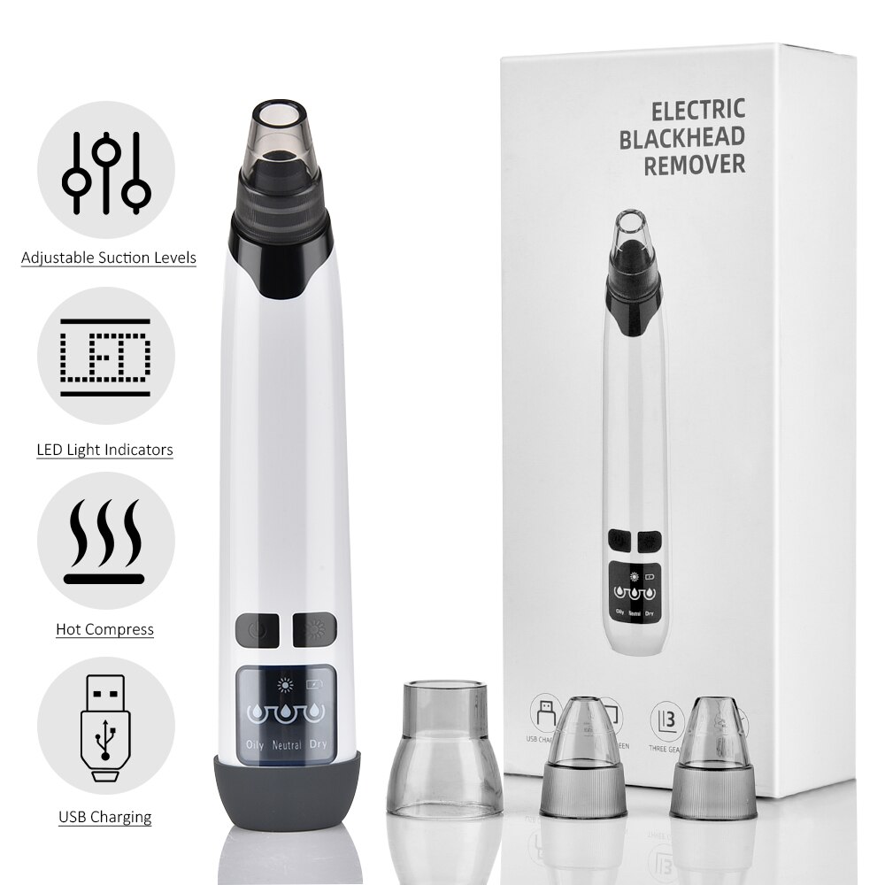 Blackhead Remover Face Deep Nose Pore Acne Cleaner Pimple Removal Vacuum Suction Deep Facial Clean Diamond Beauty Skin Care Tool: standard 2