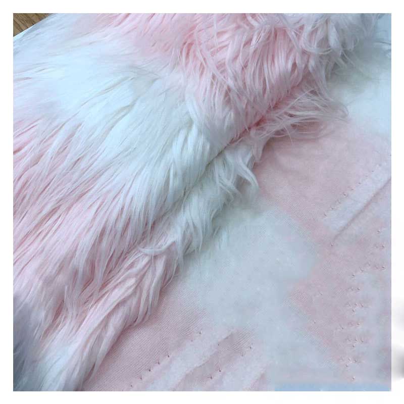 Faux fur drie-kleur jacquard vallen water haar gradiënt rolling bos pluche strand wol thuis textiel kussen kleding stof