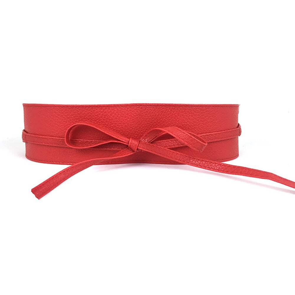 Dress Decor Wide Wrap Around Belt Corset Clothes Accessories Delicate Bowknot Tie Women Waistband Lightweight PU Leather