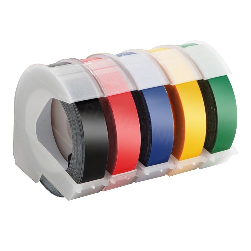 Plavetink 6/9/12MM 3D tłoczenie taśmy z tworzywa sztucznego tłoczenie etykiety kompatybilny dla Dymo Motex E101 E-202 E-303 1540 1755 producentów etykiet