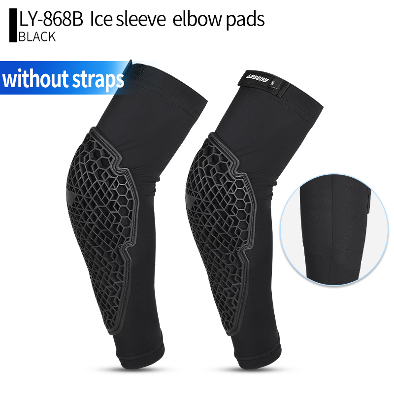 LYSCHY Motorcycle Icy Sleeves Elbow Protector Soft Protection Breathable Motocross Pad Mtb Protective Gear Riding Equipment Moto: M / Beige