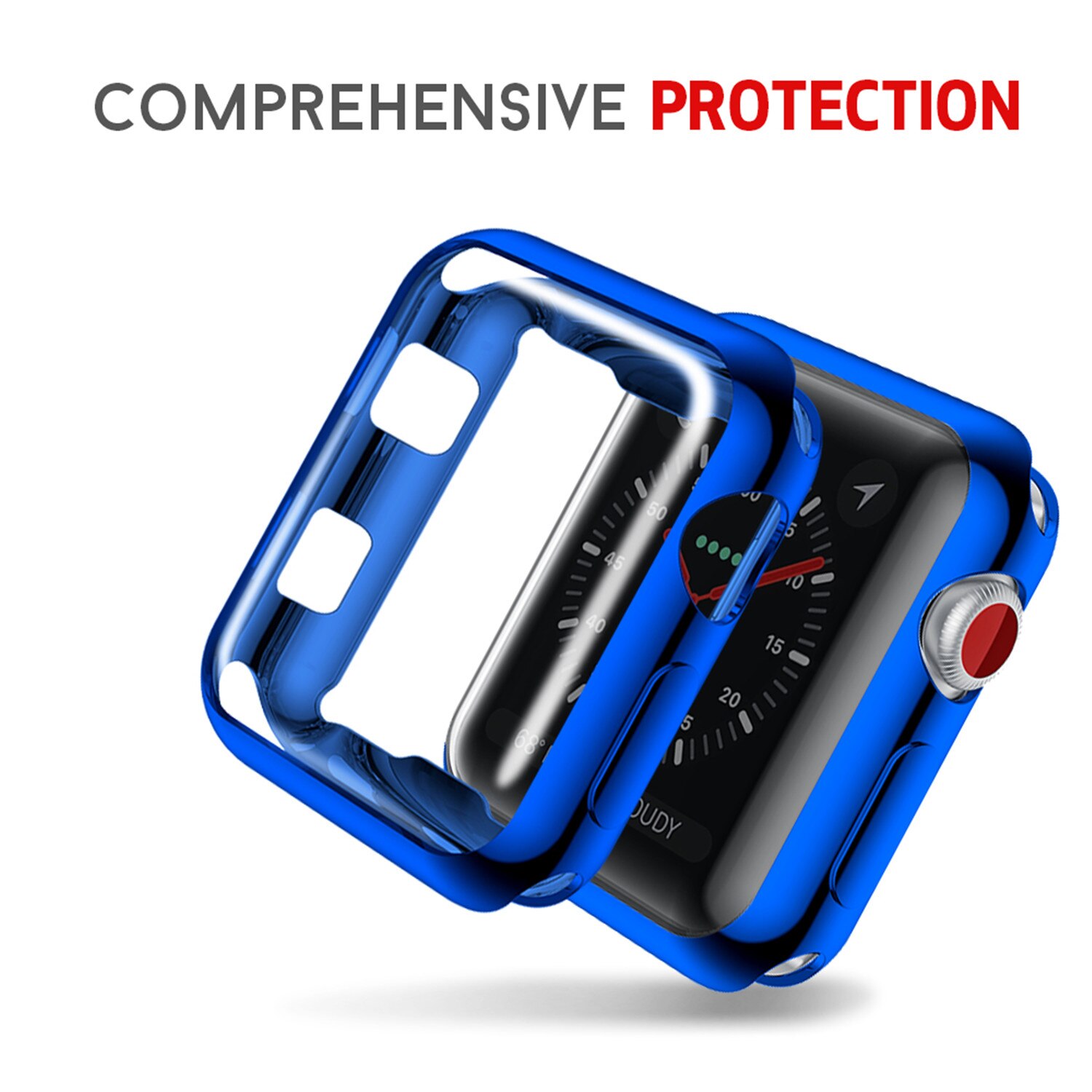 Urcover til apple watch case 42mm 38mm series 3 2 soft slim tpu all-around ultratynd skærmbeskytter til iwatch cover