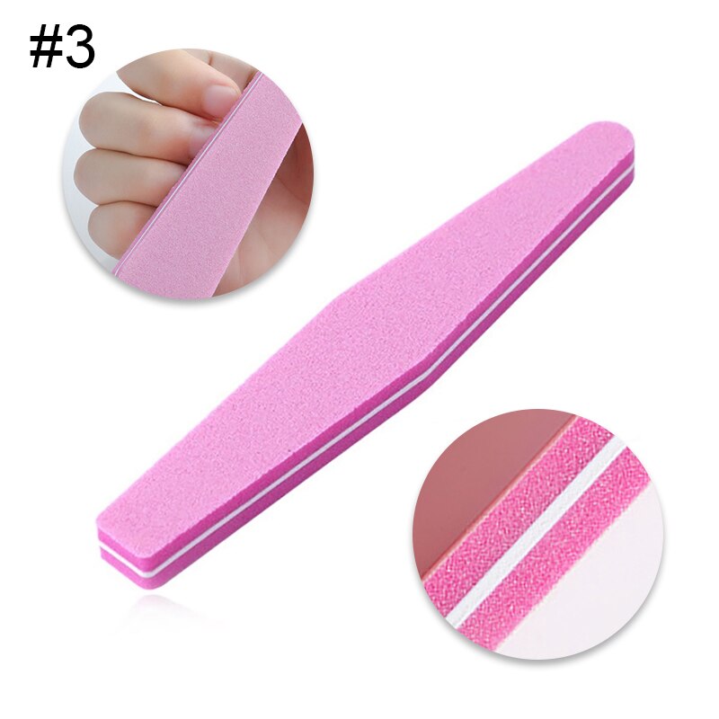 1 Pc sept faces multifonction lime à ongles tampon bleu rose couleurs mélangées meulage ponçage pédicure meulage ponçage outils fichiers: 47621-3