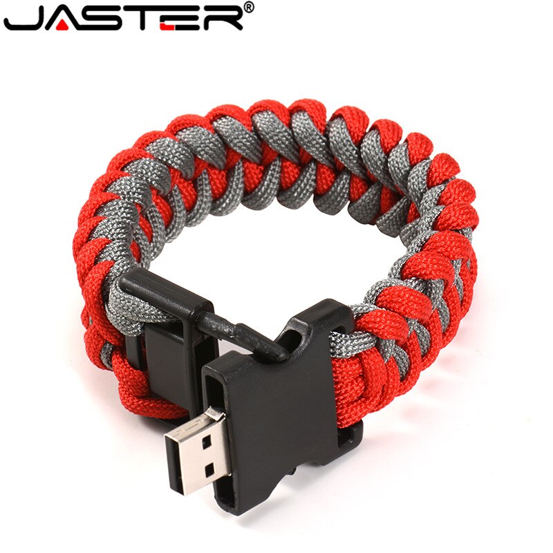 JASTER Nylon Braided Bracelets USB flash drive Pen drive Outside U Disk Bracelets U stick 4GB 32GB 64GB 128GB External Storage