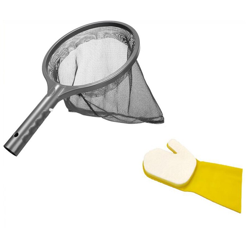 Pool Cleaning Kit, Pond Maintenance Kit Swimming Pool Accessories With Leaf Skimmer Net &amp; Glove For Swimming Pool: MULTI