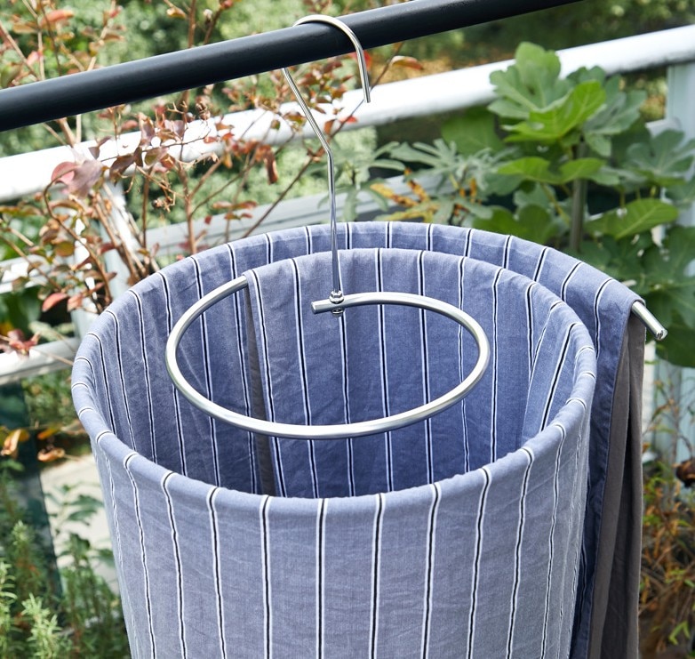Droogrek van roestvrij staal, droogrek voor dekbedovertrek, spiraalvormig droogrek voor huishoudelijk gebruik, voor het hele gezin, balkon, binnen en buiten.