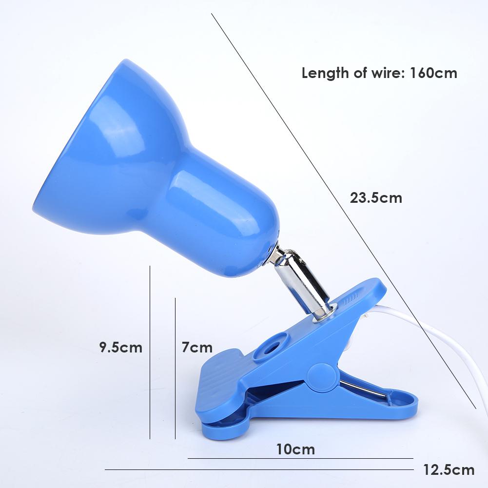 Durable Reptile E27 Lamp-socket Kit 360 Degree Rotation Heating Lamp Clip Cover Clip-on Bulb Light Holder	EU Plug: Blue