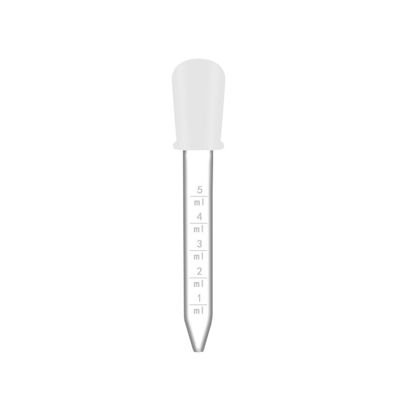 1PC Portable Baby Dropper Medicine Feeder Child Medicine Device Silicone Pipette Liquid Food Dropper Infant Utensils 5ML: white