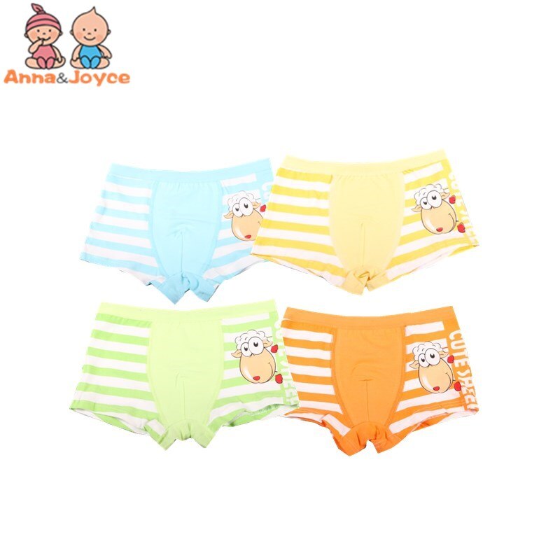 4 teile/los Junge Boxer Baby Jungen Unterwäsche freundlicher Höschen Karikatur Taxi Auto Art Unterhose Baumwolle kurze Hose Anzug 2-10Y