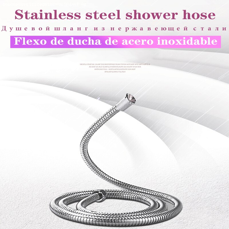 1.5M/2M di Alta Qualità Tubo Flessibile Doccia metro Tubo Idraulico in Acciaio Inox Tubo di Rainfa Testa Tubo di Acqua accessori per il Bagno