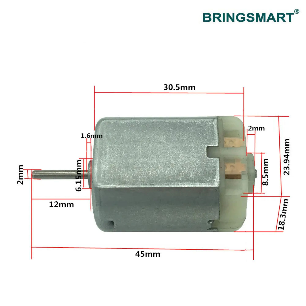 BRINGSMART – petit moteur Micro cc 12v, 12500 tr/min, FC-280PC, 6-18V