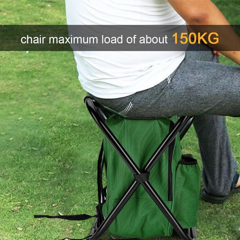 En plein air pliant Camping chaise de pêche tabouret Portable sac à dos refroidisseur isolé sac de pique-nique randonnée siège Table sac tabouret sacs