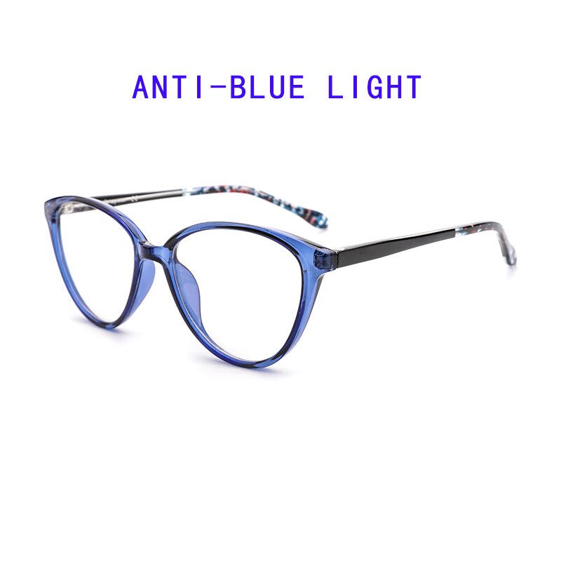Cat Eye Glasses Frame Women Prescription Glasses Blue Light Glasses TR90 Optical Glasses Myopia Eyewear Computer glasses Women: C4 Blue Light