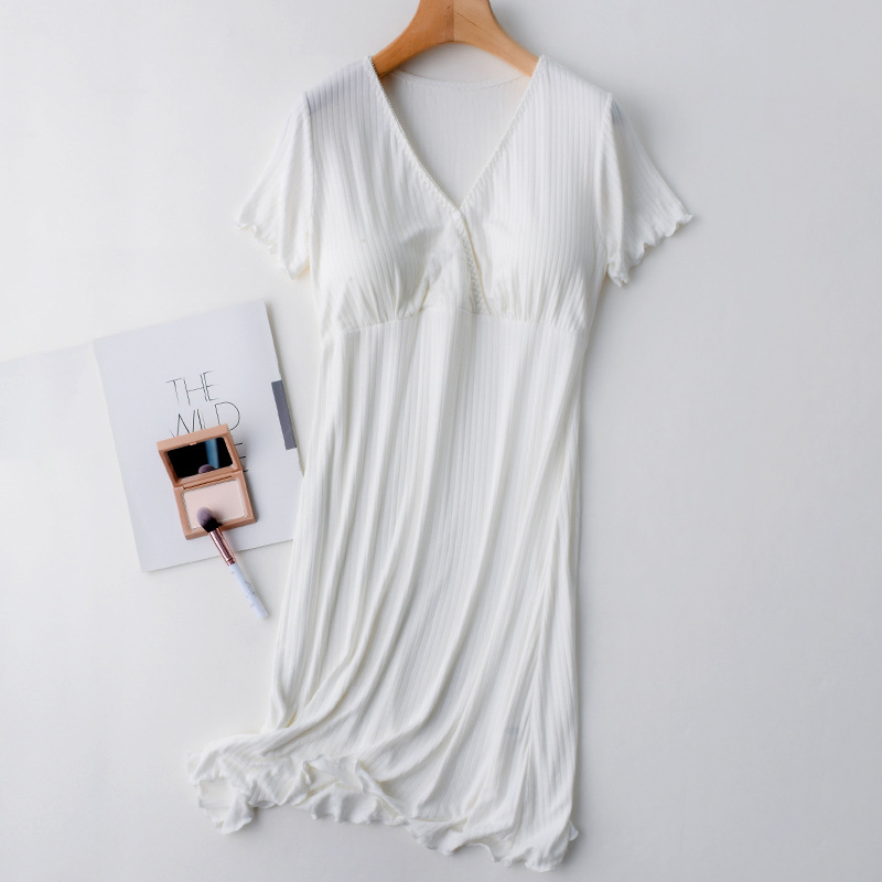 Modale Umstandsmode, Stillnachthemden, Stillnachtwäsche, Krankenhaus, Schließfach sitzende Stillpyjamas, Schwangerschaftskleid: Beige / XXL