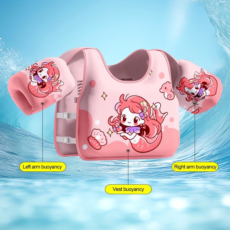 Baby Girls Boys Swimwear Non-inflatable Baby Float Arm Sleeve Floating Buoyancy Vest Kid Swimming Equipment Armbands