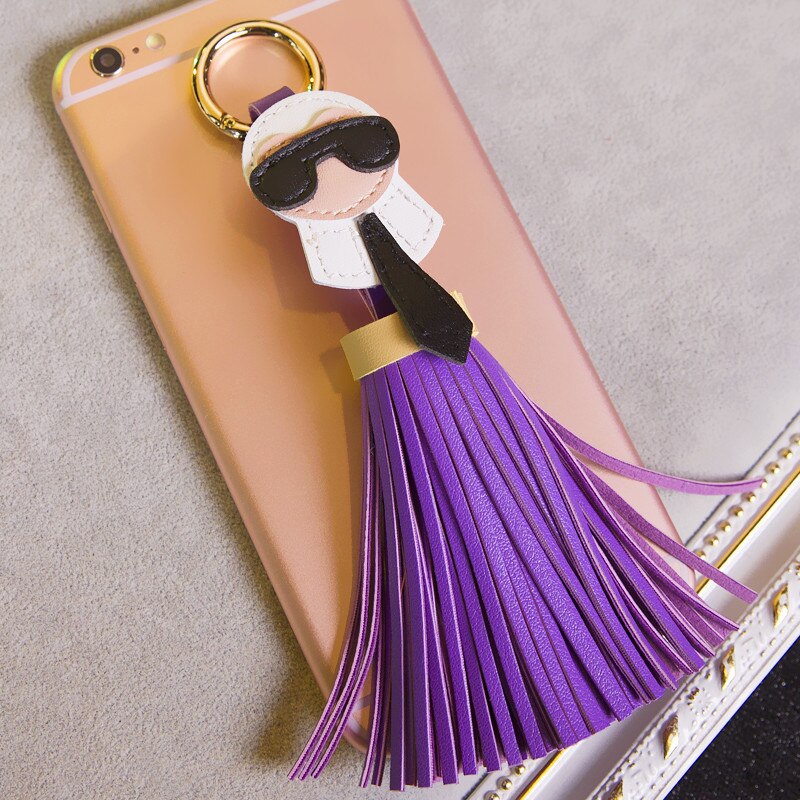 Sleutelhanger prachtige pu lederen kwastjes sleutelhangers dames tas bedel hanger sieraden