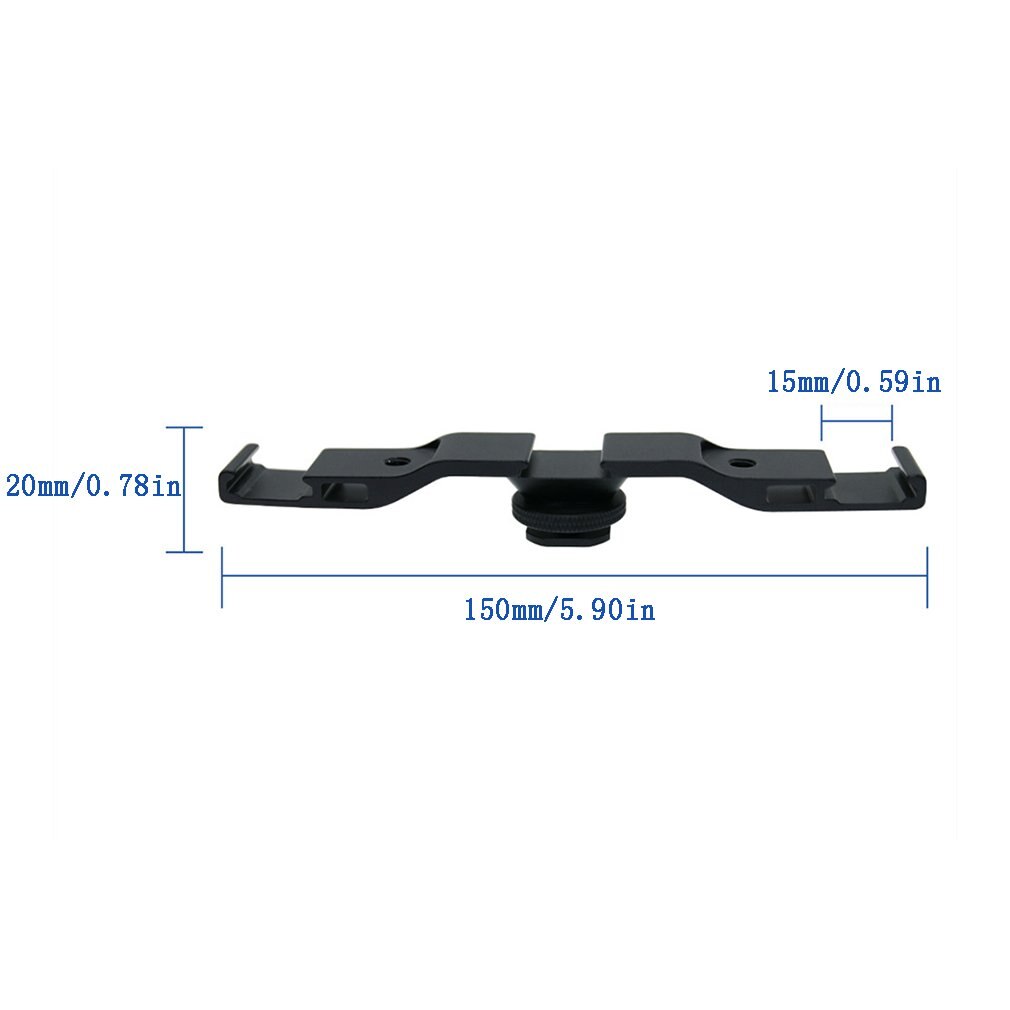 Externe Flash Microfoon Beugel Drie Shoe Lat Multi-Positie Camera Extension Rack Fotografie Licht Beugel