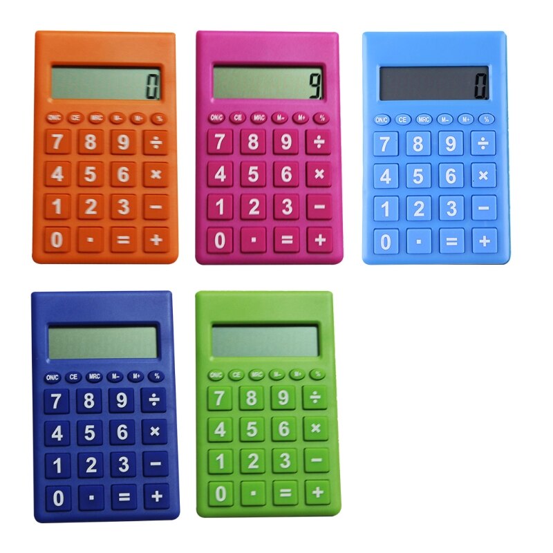 T8WC Portable 12 Digits Standard Calculators for Office Home School Use Optional Color Cute Calculator
