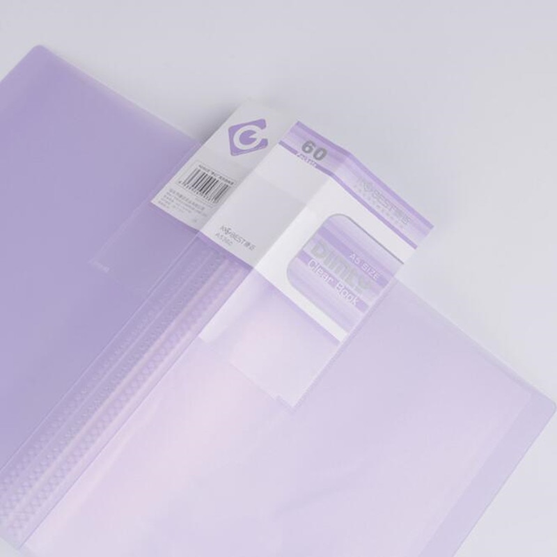 A5 Display Book 40/60 Pages Transparent Insert Folder Document Storage Bag for Bank Campus File Office Workplace Family