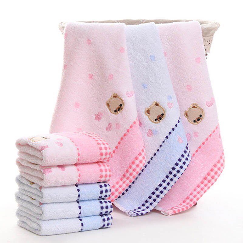 Newborn Accessoies 34*34cm Square Shaped 1 PC Strong Water Absorption Cartoon Soft Children Face Towels Baby Towel
