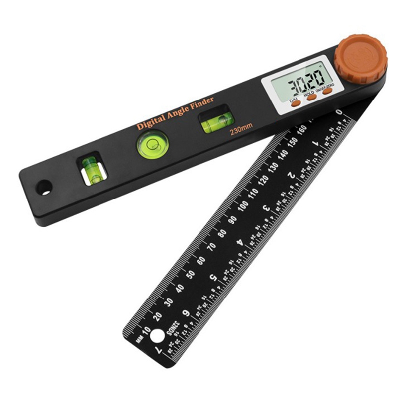 Localizador de ángulo Digital 4 en 1, regla transportador, nivel de espíritu, goniómetro Digital con nivel, pantalla LCD, reglas con escala: Default Title