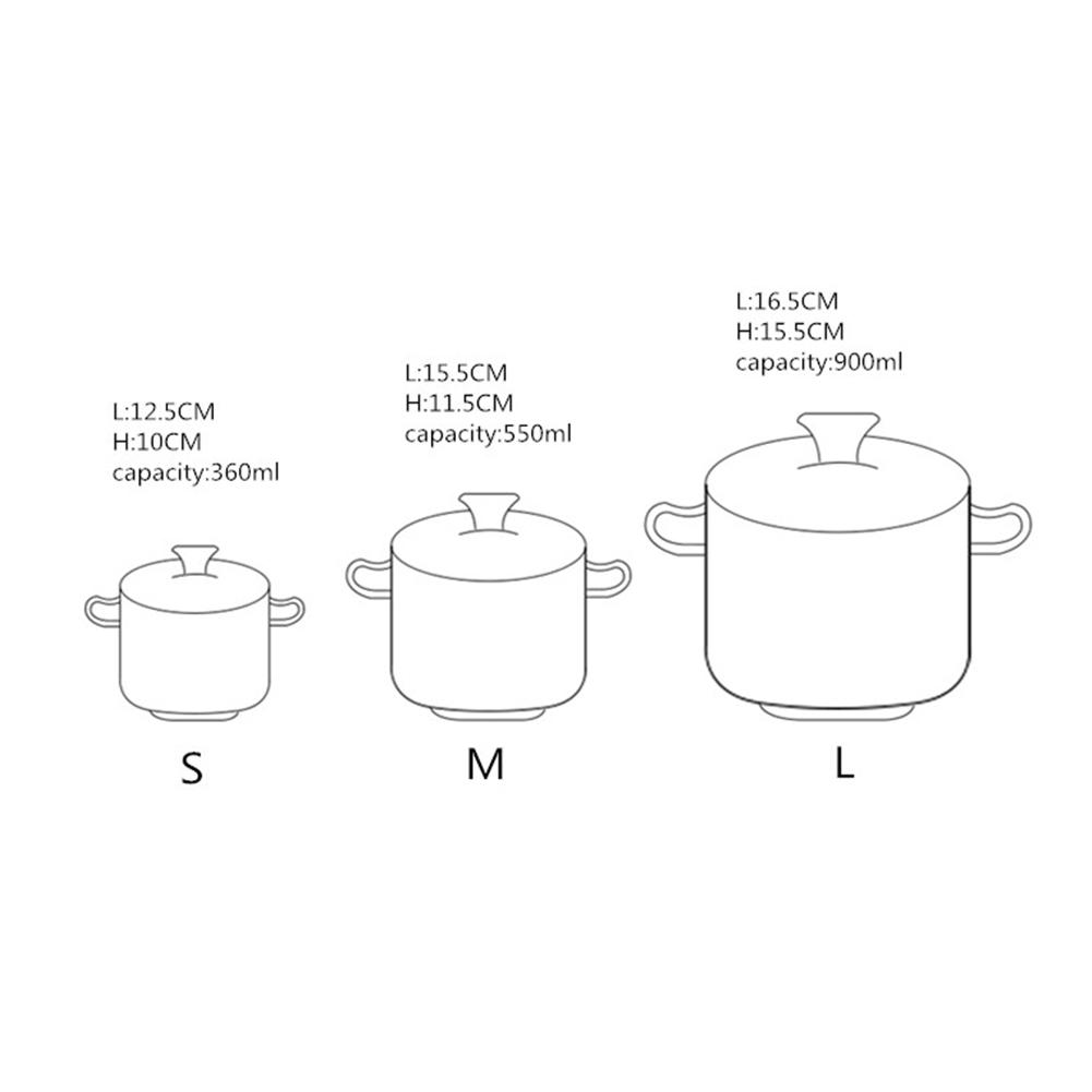 LanLan lindo estofado de cerámica con dos orejas microondas cocina a presión disponible para Cocina