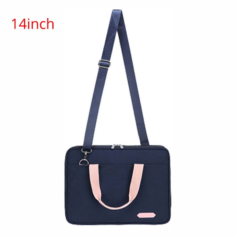 Women Laptop Briefcase Computer Bag Business Document Organizer Ipad Tote Ladies Handbag Messenger Document Bag: B-navy14