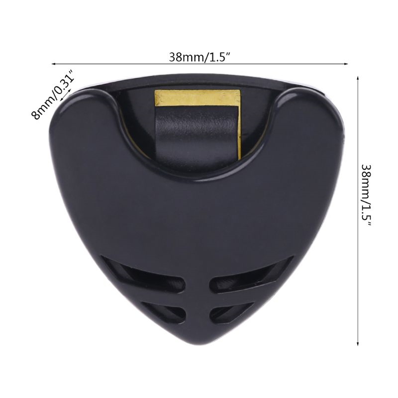Soporte para púas de guitarra, estuche de plástico para púas, mediador, almacenamiento rápido, forma triangular autoadhesiva, 1/5/10 Uds.: BLANCO