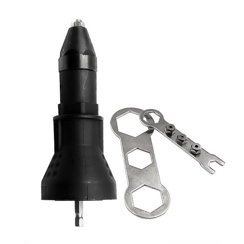 Electric Rivet Nut Riveting Tool For Cordless Drill Riveter Cordless Riveting Drill Adaptor Nut Manual Riveter Rivnut Tool: Black