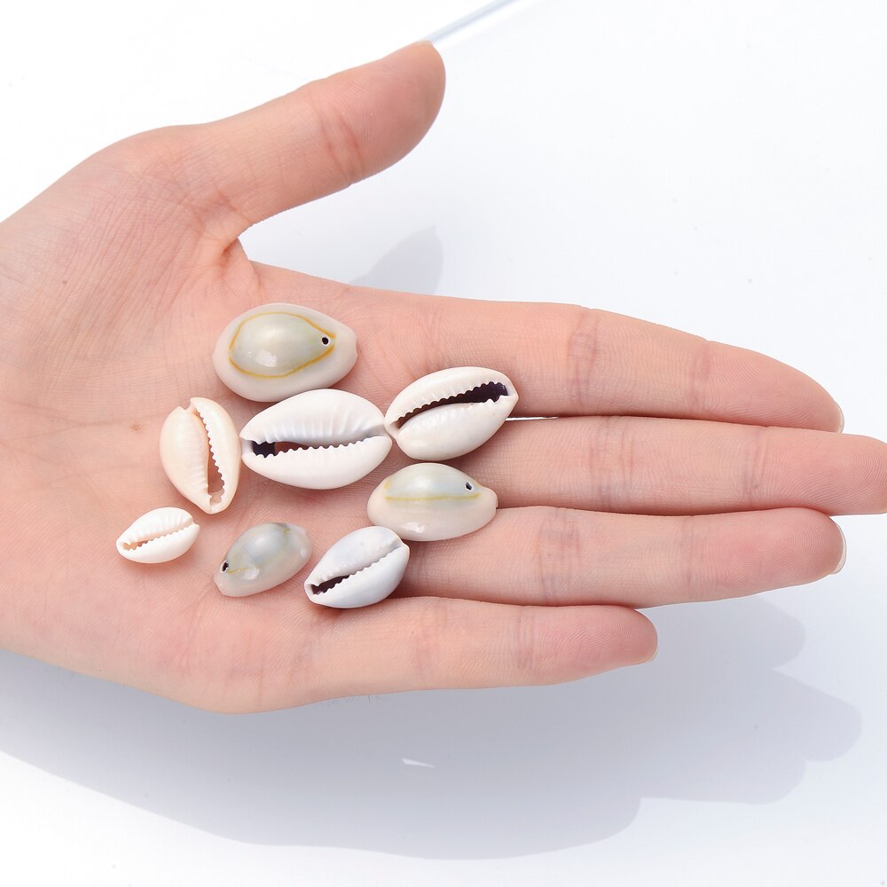 iYOE 50pcs 16-23mm Natural Shell Beads Loose Spacer Seashell Charms For Making DIY Bracelet Necklace Pendant Handmade Jewelry