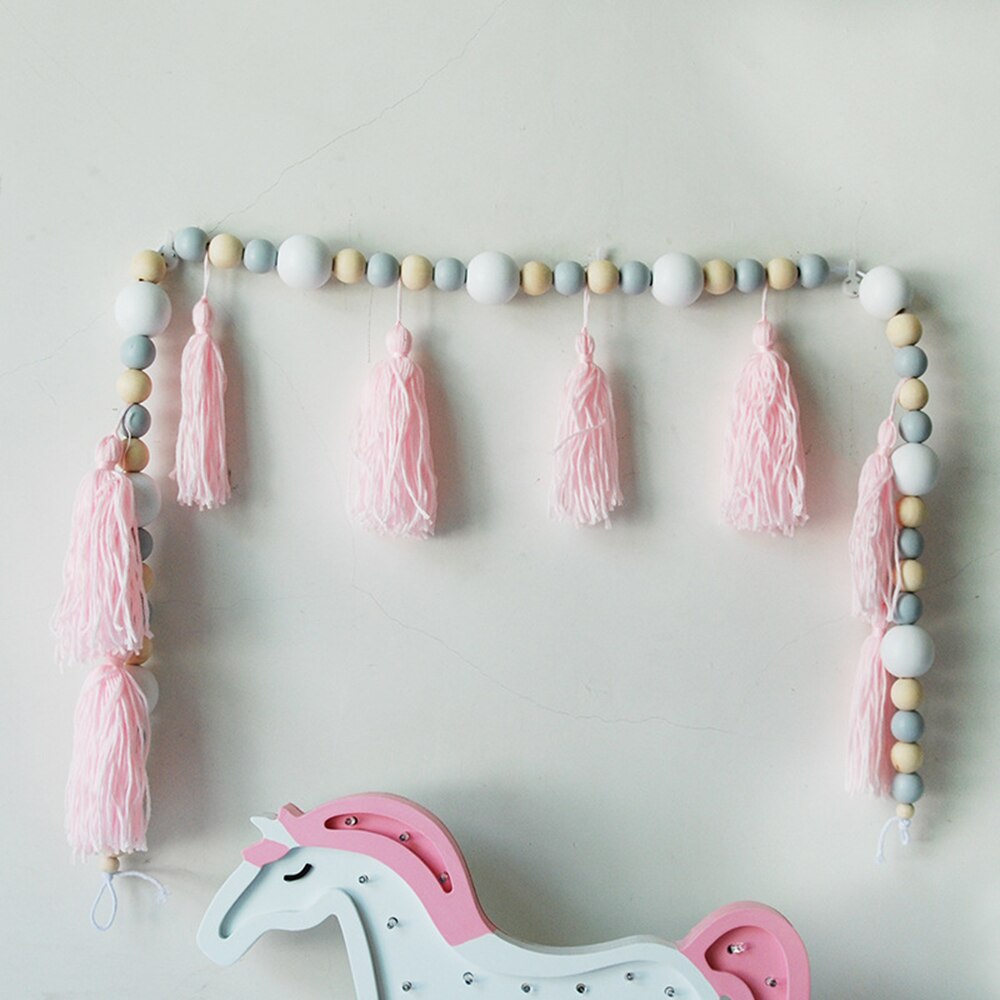 1/3 stk tre vegghylle barn barnerom tre hylle veggpynt diverse håndverksholder stativ soverom stue dekorasjon: Treperler 2