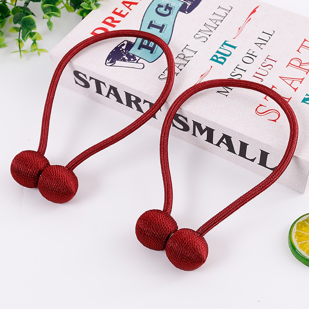 2 Stuks Sterke Magnetische Gordijn Tiebacks Gordijn Clips Tie Band Backs Houders Handig Gordijn Gesp 8 Kleur: Bordeauxrood